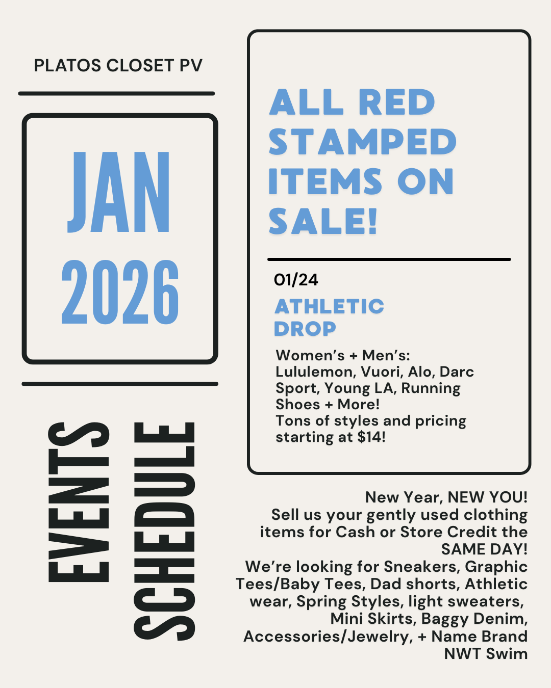 January Events and Promotions